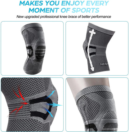 NEENCA™ Knee Brace | Compression Knee Sleeve Support | Sports Knee Pad for Pain Relief | Running, Workout, Arthritis, Joint Recovery