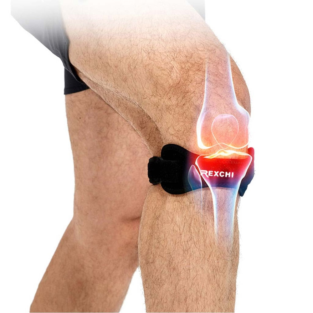 1 Pair Knee Patella Support Brace for Running, Soccer, Basketball, Hiking, Jumpers Knee, Tennis, Tendonitis, Volleyball