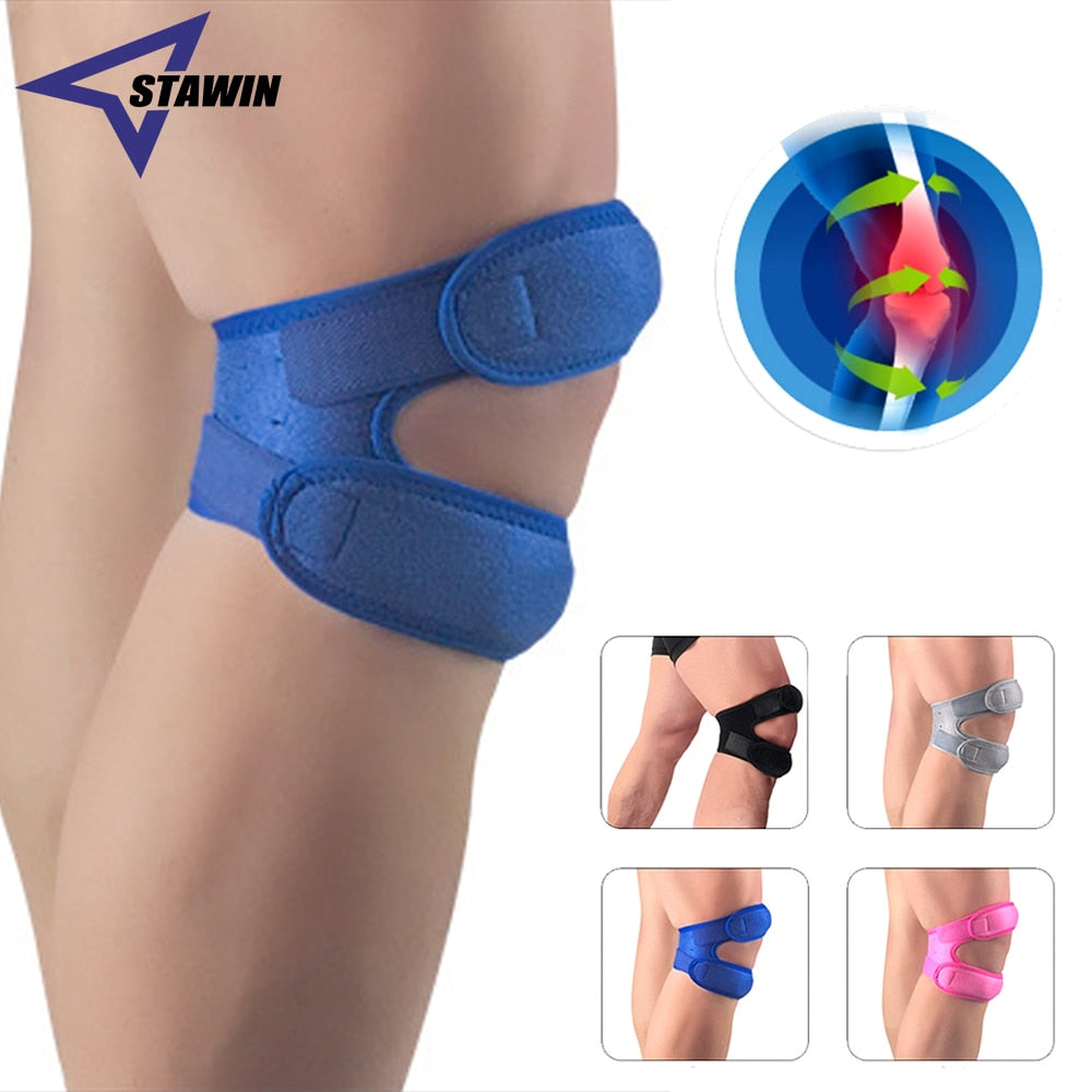 1 PC Sport Kneepad Double Patellar Knee Strap | Adjustable Anti-Slip Knee Support Open Knee Wrap Band for Injury Joint Pain Relief