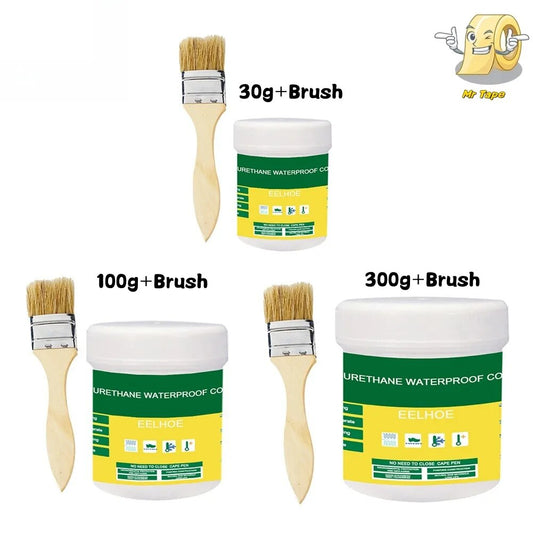 Invisible Waterproof Glue With Brush | Water Proof Wall Tile Window Stable Film Leakage Protection bathroom coating 30/100/300g