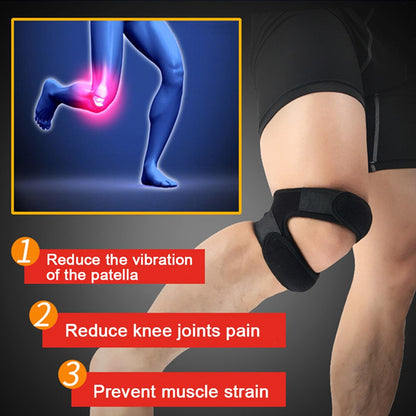 1 PC Sport Kneepad Double Patellar Knee Strap | Adjustable Anti-Slip Knee Support Open Knee Wrap Band for Injury Joint Pain Relief