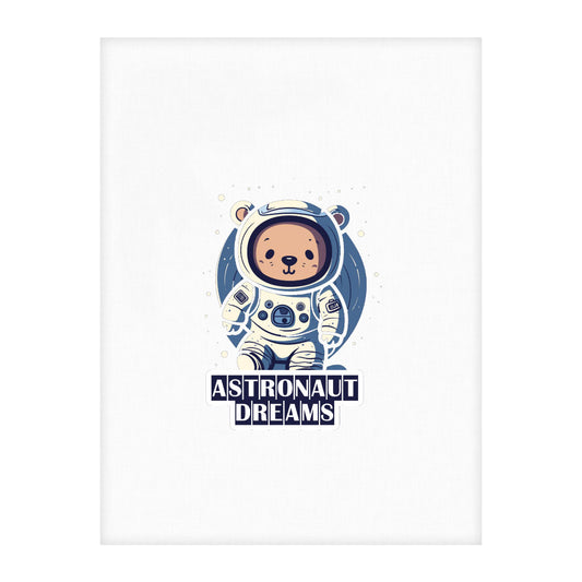 Astronaut Dreams Baby Swaddle Blanket - Bear Art Baby Blanket - Unique Baby Blanket