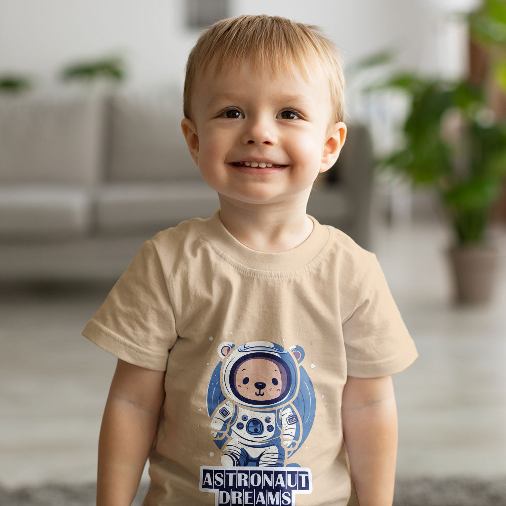 Astronaut Dreams Toddler T-Shirt - Bear Art Kids' T-Shirt - Unique Tee Shirt for Toddler