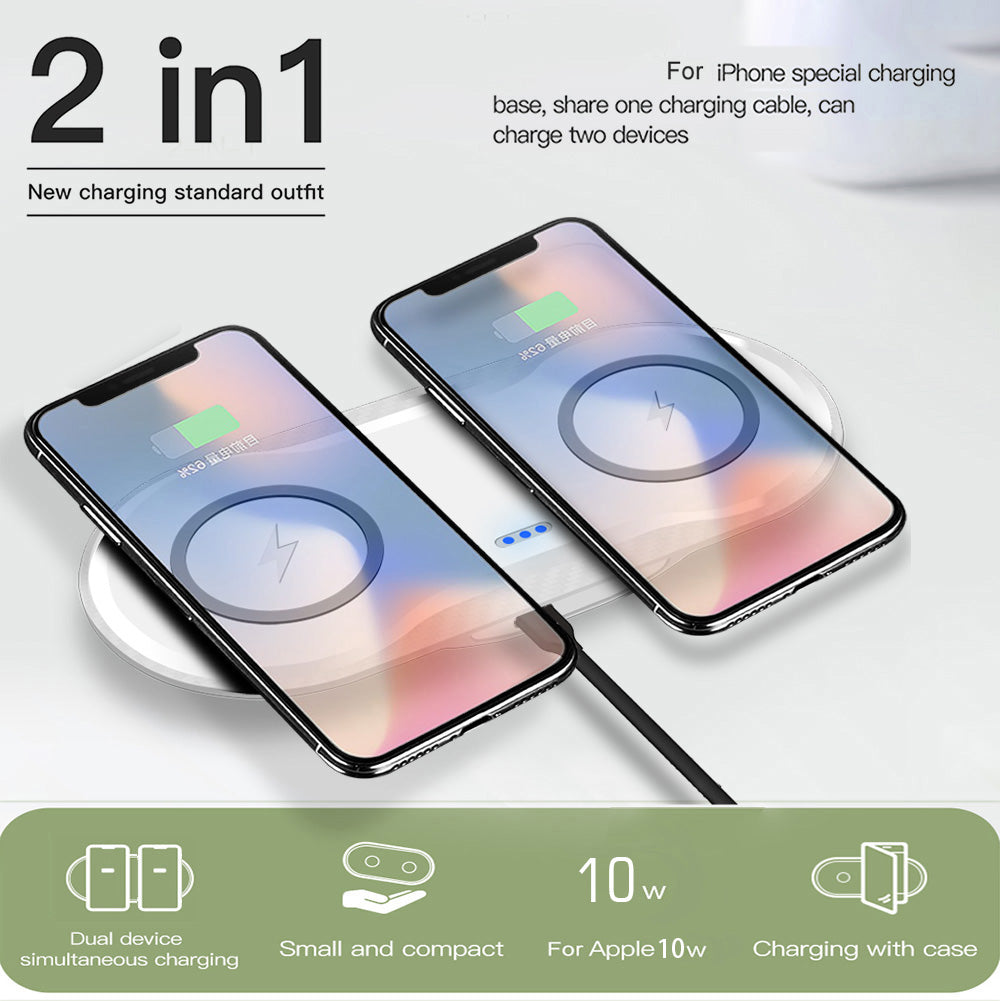 Wireless Dual Mobile Phone Charger