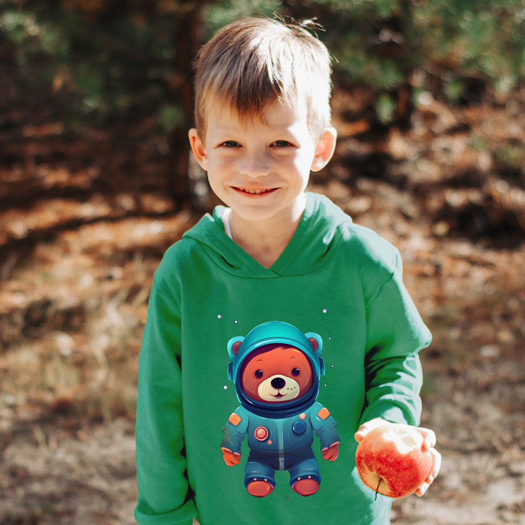 Cute Bear Toddler Hoodie - Bright Toddler Hooded Sweatshirt - Graphic Kids' Hoodie