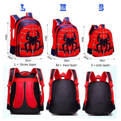 MARVEL Captain America / 3D Cute Spiderman Design Backpack boys Primary school bag