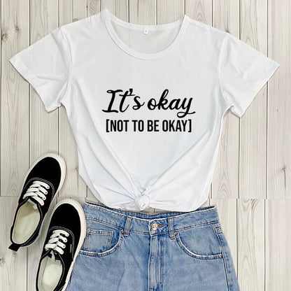It&#39;s okay to not be New Arrival Summer 100%Cotton Funny T Shirt Mental Awareness shirt Mental Health shirt Mental Health Gifts