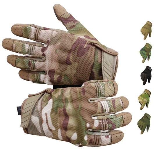 Men Riding Antiskid Full Finger Tactical Gloves