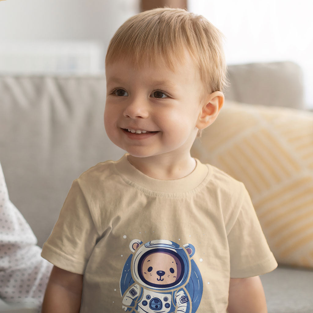 Astronaut Dreams Toddler T-Shirt - Bear Art Kids' T-Shirt - Unique Tee Shirt for Toddler
